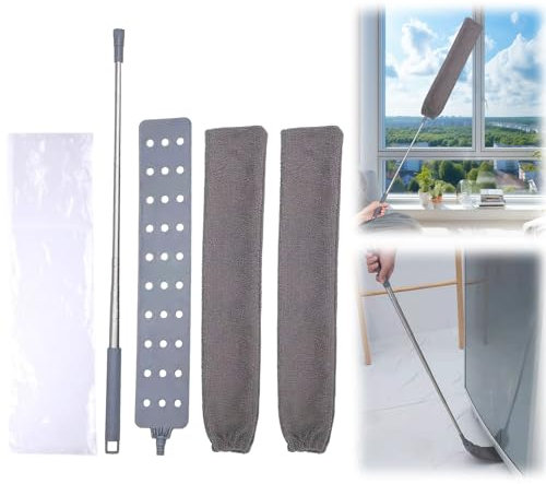 Under Appliance Cleaning Tool,Retractable Dust Cleaner Gap Cleaning Tools,Long Handle Washable and Retractable Duster Brush for Under Fridge (Long-1.4M)