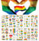 OHREN 10 Hojas, 112 Piezas de Tatuajes Temporales LGBT, Tatuajes Pride, Stickers LGBT, Calcomanías de Tatuajes para Fiestas, Festivales Pride, Desfiles Pride (Arcoíris)