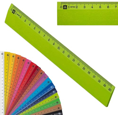 Metrie™ Lineal 20 cm – Holzlineal | Hellgrün | Klein & Handlich | Für Grundschule, Schule & Büro, Zeichnen, Handwerker, DIY | Hergestellt In Der EU | 1 Stück | SCHOLAR