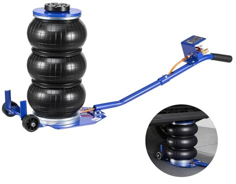 VEVOR Air Jack, 3 Ton/6613 lbs Triple Bag Air Jack, Airbag with Six Steel Pipes, Lift Up to 17.7 inch/450 mm, 1-6 s Fast Lifting Pneumatic with Long Handle & Rubber Pad for Cars, SUVs, Pickup Trucks