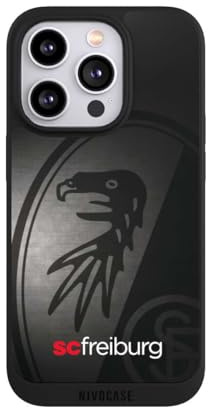 Handyhülle für Apple iPhone 14 Pro SC Freiburg Offizielles Lizenzprodukt | Hülle mit Design NIVOpure schwarz