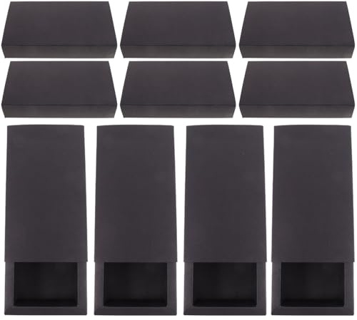 Boîte à Papier à Tiroir Noire en Papier Kraft 12 Pièces | Format Compact, Rangement Facile et Léger, pour Feuilles de Thé et Loisirs Créatifs