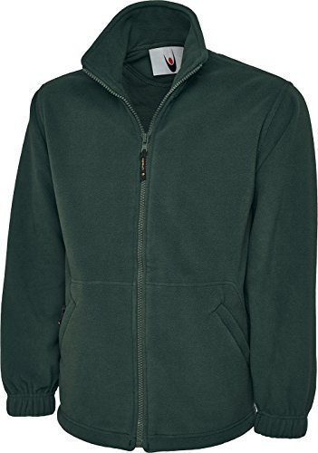 Uneek Uc601 Premium Full Zip Micro Fleece Jacket Bottle Green S