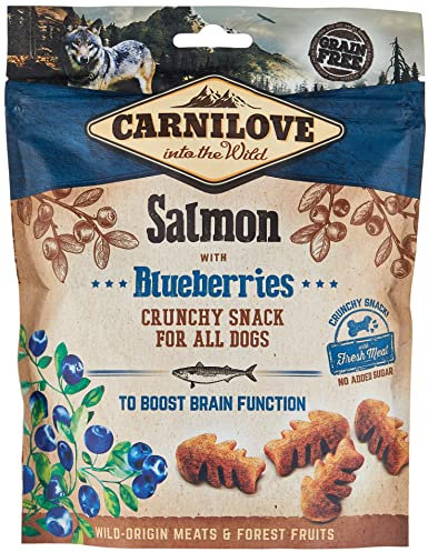Carnilove Lachs mit Heidelbeeren, knuspriger Snack für alle Hunde