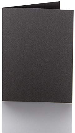 Paper24 Faltkarte 12x17 cm 240 g/qm 25 Stück in Schwarz