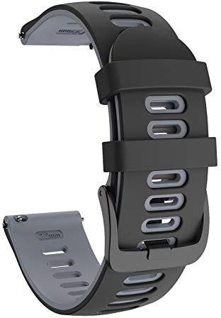 ISABAKE 20mm weiches Silikonarmband für Vivoactive 3/Samsung Galaxy Active 2/Garmin Forerunner 245/245 Music GPS Running Smartwatch/Vivomove HR/Forerunner 645 Music