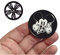 decal arts 4 x 60 mm 3D-Gel-Auto-Radnabenkappen, Mittelfinger-Stil, Mickey-Maus-Mittelfinger-Stil, Fahrzeug-Auto-Tuning-Emblem, Schwarz-Weiß, Folie, Outdoor, Cartoon, Acryl, Emblem