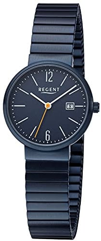 REGENT Damen-Armbanduhr mit Zugband Blau F-1357