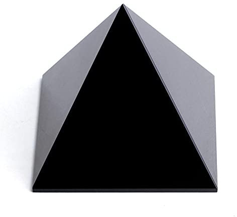 AAA+Natural Black Obsidian Pyramide Singsteine für Briefbeschwerer-Seite in 80mm