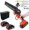 WEIWAN Mini motosega a Batteria (Motore Brushless), 900W Elettrica Professionale 6 Pollici, Portatile da Potatura con Caricatore e 2 Batterie (2Ah), 3 Catene
