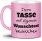 Tassendruck Glitzertasse selbst gestalten - mit Text Personalisieren - Geschenk für Familie, Freunde, Frauen, Glitter - Hochwertige Keramik Rosa - Motiv für Rechtshänder sichtbar