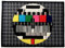 Catch the Patch Tv Testbild - (Größe: 7,6 x 5,5 cm) Aufnäher, Bügelbilder, Aufbügler, Applikationen, Patches, Sticker zum Aufbügeln oder Aufnähen – für Kleidung, Taschen, Jacken