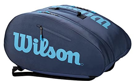 Wilson Borsa da Padel Super Tour, Per un Massimo di 6 Racchette, Blu Marino/Azzurro, WR8900003001