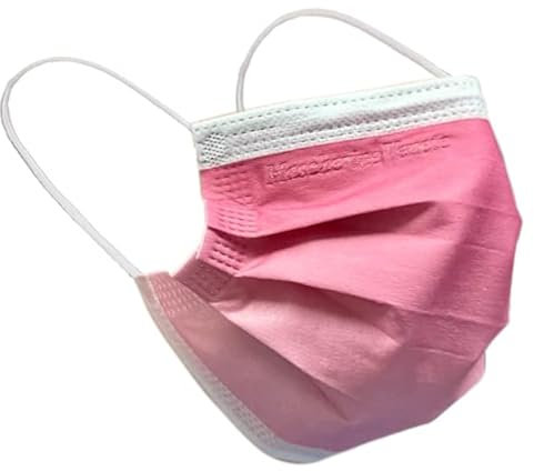 Mascherine chirurgiche da bambino - 100 mascherine da bambino confezionate in pacchetti da 10 (SFUMATO ROSA)