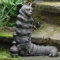 sadfd Wunderland Garten Deko, Harz Dekoration, Skulptur Aus Harz, Alice Figur, Spielset, Verrückter Hut-Macher, Weißes Kaninchen, Grinsekatze Und Raupe, Raupe:22 * ​​15 cm / 8,6 5,9 Zoll