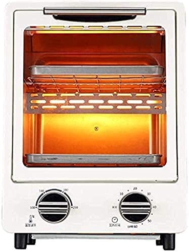 12-liter mini electric oven, household , retro electric oven, double baking tray space, mini oven with electric grill, mini electric stove and grill, 60 minutes timer, (Color : White) (White) (White
