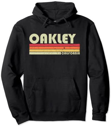 Oakley CA California Funny City Home Roots Geschenk Retro 80er Jahre Pullover Hoodie