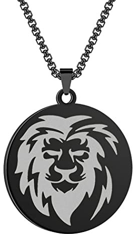 LUTAKU Herrenschmuck Pfeilspitze Halskette für Männer Jungen Punk Wikinger Axt Pfeil Talisman Anhänger 316L Edelstahl Hip Hop Ketten für Männer (Black)