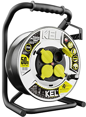 Kabeltrommel Verlängerungskabel 4x2P+PE Schuko IP44 16A 3x2,5 50m