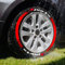 Mioloe 8 STÜCKE Auto Reifen Aufkleber 3D Buchstaben Gummi Aufkleber Auto Aufkleber DIY Motorrad Rad Aufkleber Auto Styling Auto Reifen Felge Dekoration (Rot)