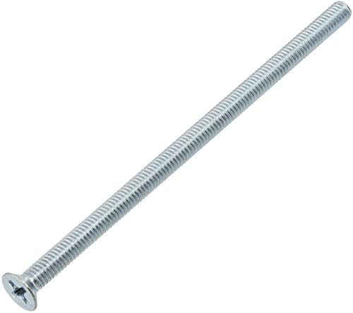 AERZETIX - C59669 - Set di 10 viti di metallo M4x80mm a testa fresata PH2 - DIN 965 - in acciaio al carbonio - durezza 4.8 - finitura zincata - per fissaggio vite cacciavite montaggio