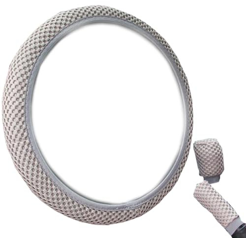 3 Stück Universeller Lenkradbezug für Auto Durchmesser 37–38 cm Atmungsaktives Mikrofaser Lenkradabdeckung Handbremse&Getriebe Abdeckung Set Anti Rutsch Lenkradbezug Auto Zubehör für Frauen Männer