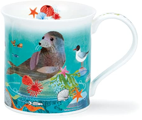 Dunoon Bute 0.3 Litre Fine Bone China Mug Seashore (Seal)