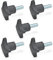 Ganter Normelemente | Kreuzgriffschrauben | Griff Thermoplast (PA) | mit Schraube Stahl verzinkt | DIN 6335.4-ST-32-M6-16 | Gewinde M6x16 | 5 Stück