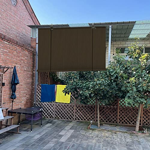 SAGIDAR Fenster Rollo - Sichtschutz Rollo, Leichte Montage, Seitenzugrollo, Größe Kann Angepasst Werden, Hebevorrichtung, Antialterung, Sonnenschutz Rollenfarbtöne, Innen/Außen/Garten/Fenster
