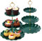 TsunNee 2 soportes para tartas de 3 niveles, para cupcakes, platos de postre, pasteles, frutas, galletas, caramelos, bandeja de servir escalonada, bandeja de servir para boda, cumpleaños, baby shower
