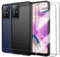 HuiYouMY [4Pcs in 1] para Redmi Note 12S Funda Cristal Templado - Transparente Carcasa y Cristales Protector de Pantalla TPU Silicona Suave Gel Caja Cover Tapa Caso Carcasa Cubierta -Clear