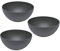 3er Set Magu Natur-Design Schüssel Anthrazit Ø 20 cm aus einem Polymer aus natürlichen Materialien Schüsselset Salatschüssel