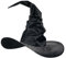 UNDERWRAPS Hexenhut Zauberer Hut Erwachsene - Gebogener Hexenhut für Halloween, Hocus Hexenhut, Schwarzer Hexenhut Gebogener Verstellbarer Hut Zubehör (Witch Curved Blk, Adult OS)