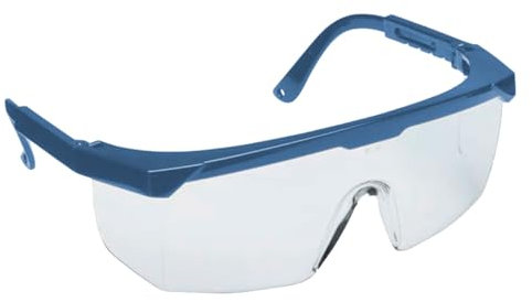 Tradineur - Gafas de seguridad, protector de ojos, prevención y seguridad - Fabricado en PVC - Cómodos y ergonómicos - Color Azul - 7 x 15,5 x 5,5 cm