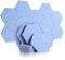 Rdutuok 12 Stück Akustik Panel,30x26x1cm Hexagon Akustik Absorber Schallschutzplatten Akustikpaneele Wand für Tonstudio, Büro,Studio und Wanddekoration (Hellblau)