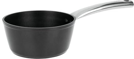 Sitram 713158 Casserole ART DE LA CUISSON en Aluminium Forgé Ø 16 cm H 7,5 cm - tous feux dont induction - Manche ergonomique Inox Riveté - Revêtement noir anti-adhérent sans PFOA