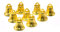 Wisafory 20 Stück Vintage Glöckchen Jingle Bells Deko Glocke Kuhglocke Anhänger zum Basteln Hängende Glöckchen Mini Glocke für Weihnachten Windspiele Hunde Einbruchstraining Gold 22mm
