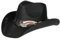 Nyls Création Chapeau Cowboy Noir en Paille Country USA Qualite Prestige Ballad - Taille Unique - Noir