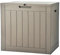 YITAHOME Garden Storage Box Waterproof, Heavy Duty 118L Lockable Resin Deck Boxes Medium Outdoor Storage Box with Lid Light Brown