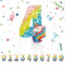 Geburtstagskerzen Zahlen 4,3D Regenbogen Einhorn Geburtstagskerzen,Kerzen Geburtstag Zahl 4, Kuchen Topper Dekoration Kuchendeko Geburtstag, Geburtstagskerzen für Geburtstagsdeko Mädchen Jungen