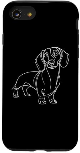 iPhone SE (2020) / 7 / 8 Line Art Dachshund Wiener Dog Sausage Dog Dachshunds Case