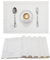 JEMIDI 6er Set Tischset mit Hohlsaum - 6 Tischsets aus Baumwolle - 6X Platzdeckchen Platzset aus Leinenoptik Stoff - Tisch Sets Platzsets Placemats - Weiß