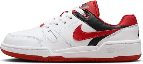 NIKE Boys Full Force Gs Sneaker, White Mystic Red Black, 4.5 UK