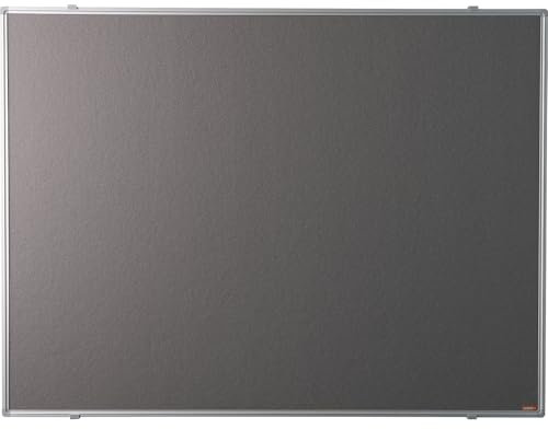 eurokraft | Pinnwand | eloxierter Alu-Rahmen | Stoffbezug | grau | BxH 120x90 cm