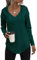 VEUNCOS Damen Sweatshirt Casual Langarm Kordelzug Waffel Hoodie Lockere Pullover Trendy Hoodies Dunkelgrün M