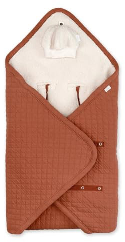 BEMINI Wickeldecke Pady quilted + teddy Brick
