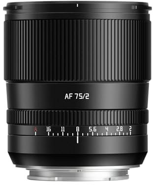 TTArtisan Obiettivo 75 mm f2.0 autofocus compatibile con Sony E Mount con mini LED luce