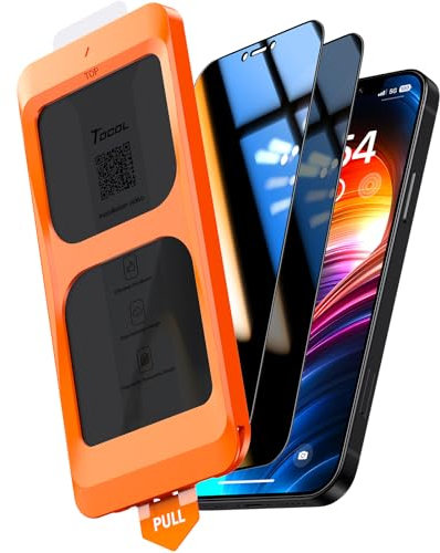TOCOL 2 Pack for iPhone 12/iPhone 12 Pro Privacy Screen Protector 6.1-Inch, True 25°Anti Spy, Instant Installation, Tempered Glass, Case Friendly, Coverage Protection