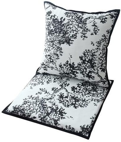 Throw Pillow Heated Seat Cushion, Modern Sofa Pillow, Square 43x43cm Seat Cover, 9 Temperature Setting(Black)