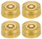 QUARKZMAN 4 Stück E Gitarrenknöpfe Gold Speed Volume Tone Control Knopf 1,03x0,45 Zoll Gitarren Einstellknöpfe für den Ersatz von E Gitarrenteilen (Gold weißes Wort)